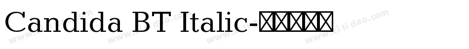 Candida BT Italic字体转换